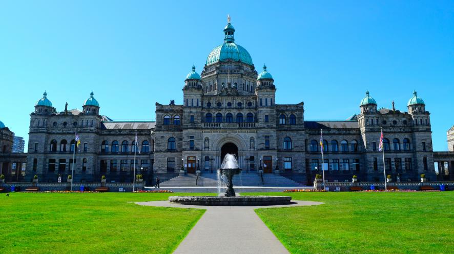 A picture of the B.C. Legislature.