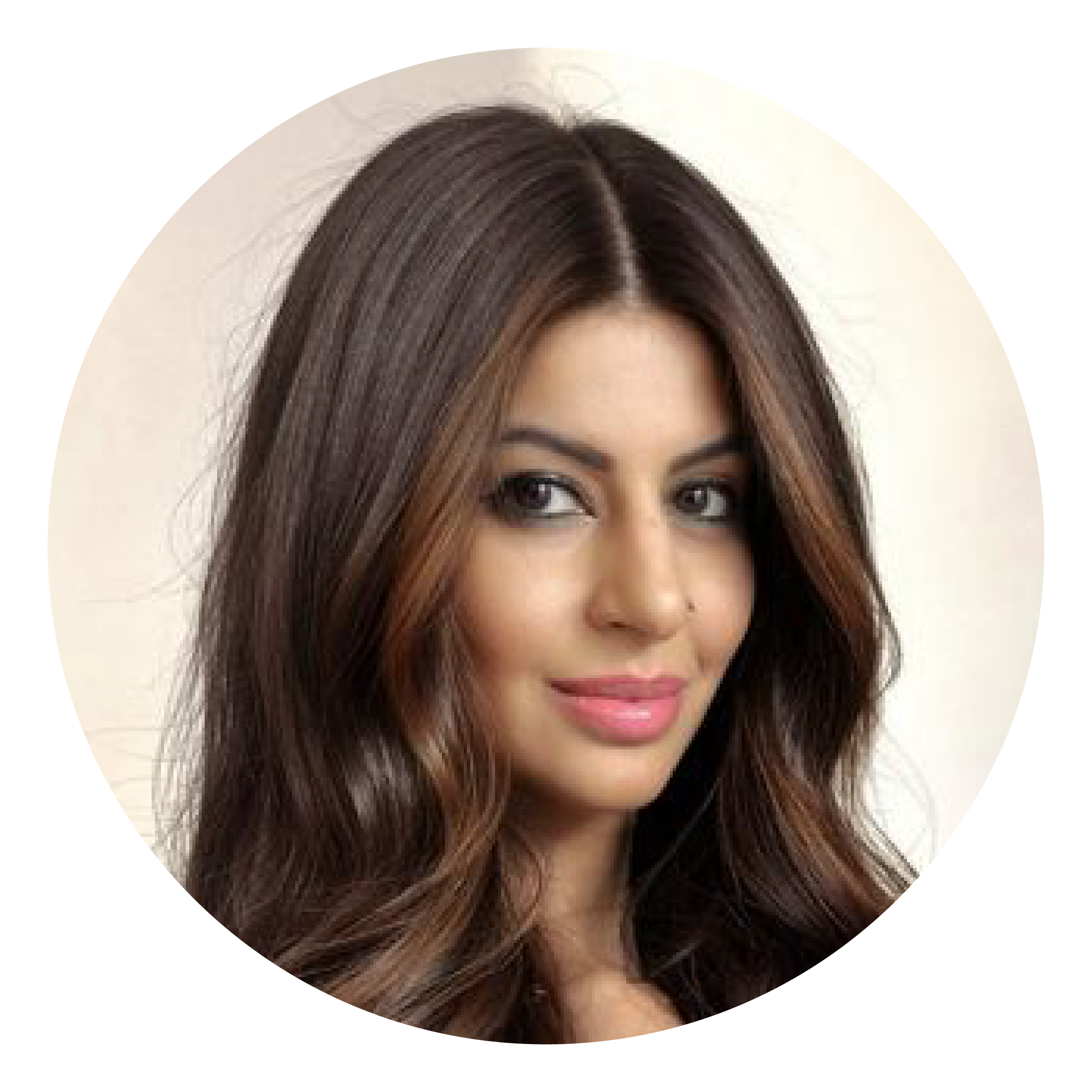 A woman with brown eyes and long brown hair