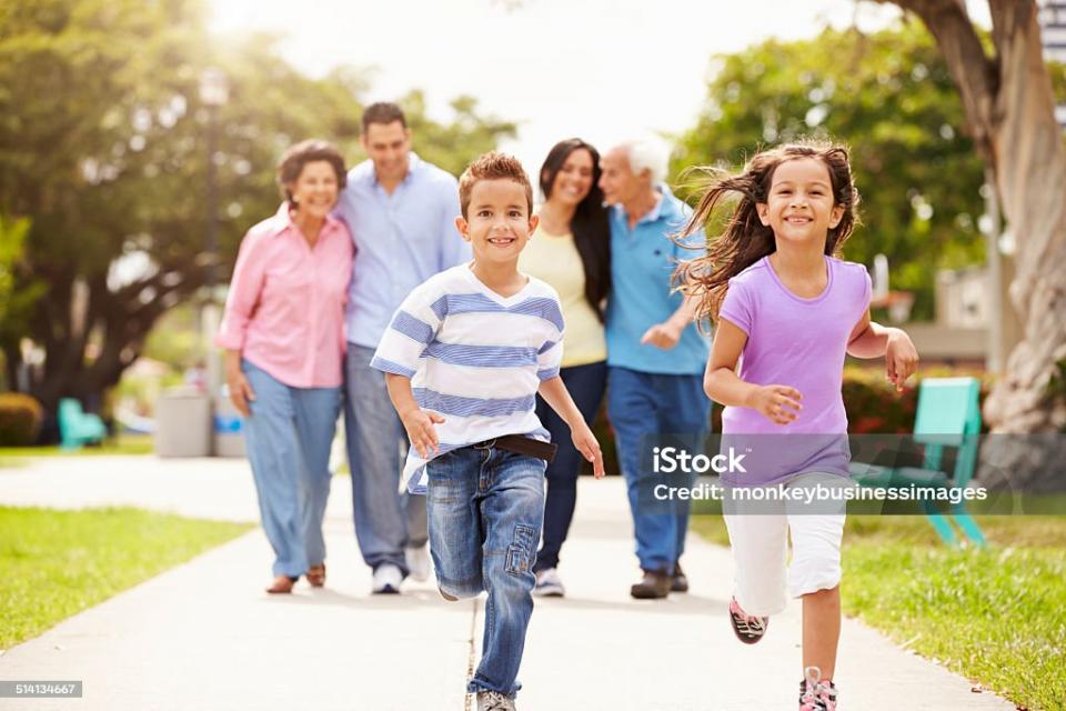 Family out for a walk