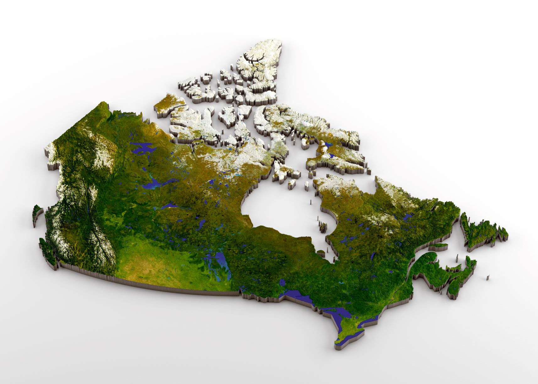 Satellite image of Canada